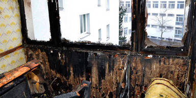 Frau kam nach Hause - Wohnung ausgebrannt