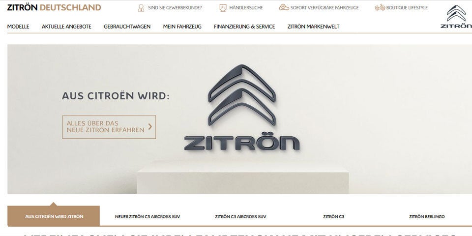 Citroën benennt sich in