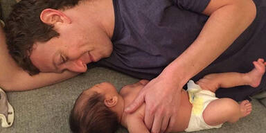Mark Zuckerberg zeigt sein Töchterchen
